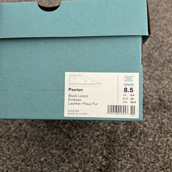 Tom’s Paxton Black Lizard Emboss Woman’s Size 8.5 US - Picture 2 of 2